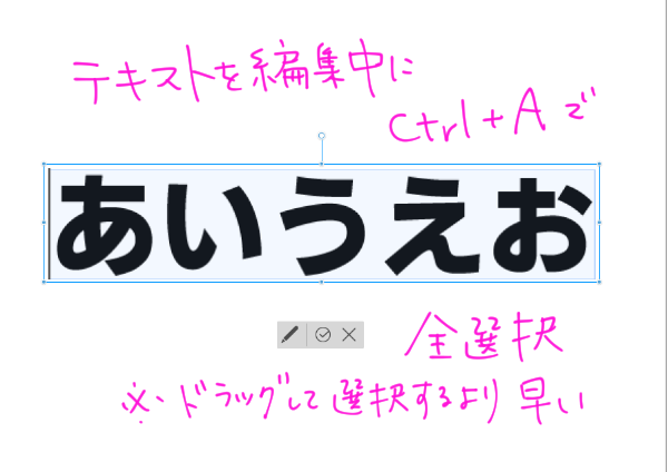 テキストの全選択