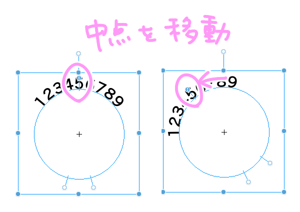 中点を移動