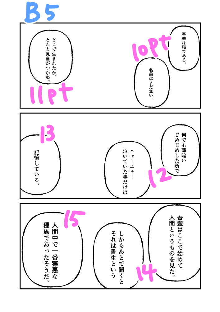 B5のptのサンプル