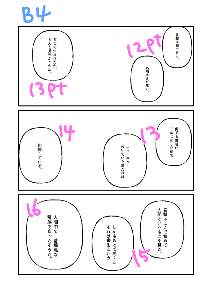 B4のptのサンプル