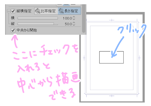 中央から開始